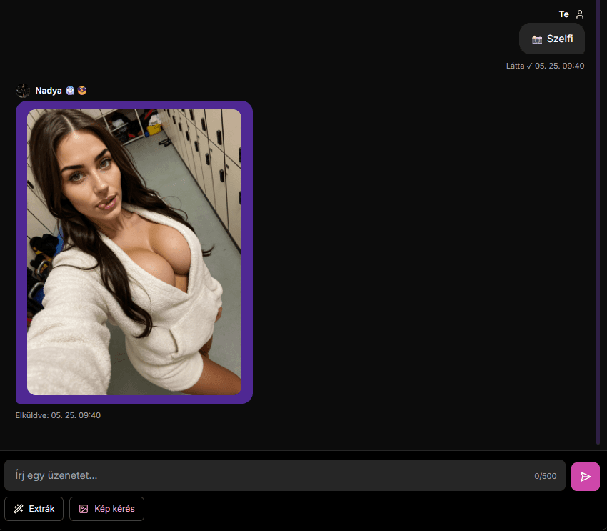 ai girlfriend képet küld a Barátnőim chaten